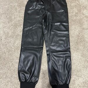 RD Style Black Faux Leather Pants
